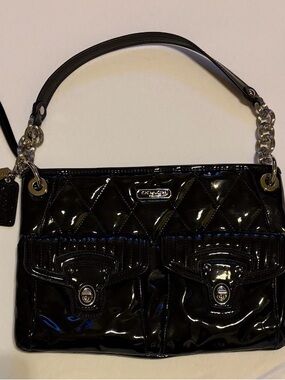 Vintage Coach Y2K Liquid Gloss Collection Shoulder Bag with Chain-Link Strap
